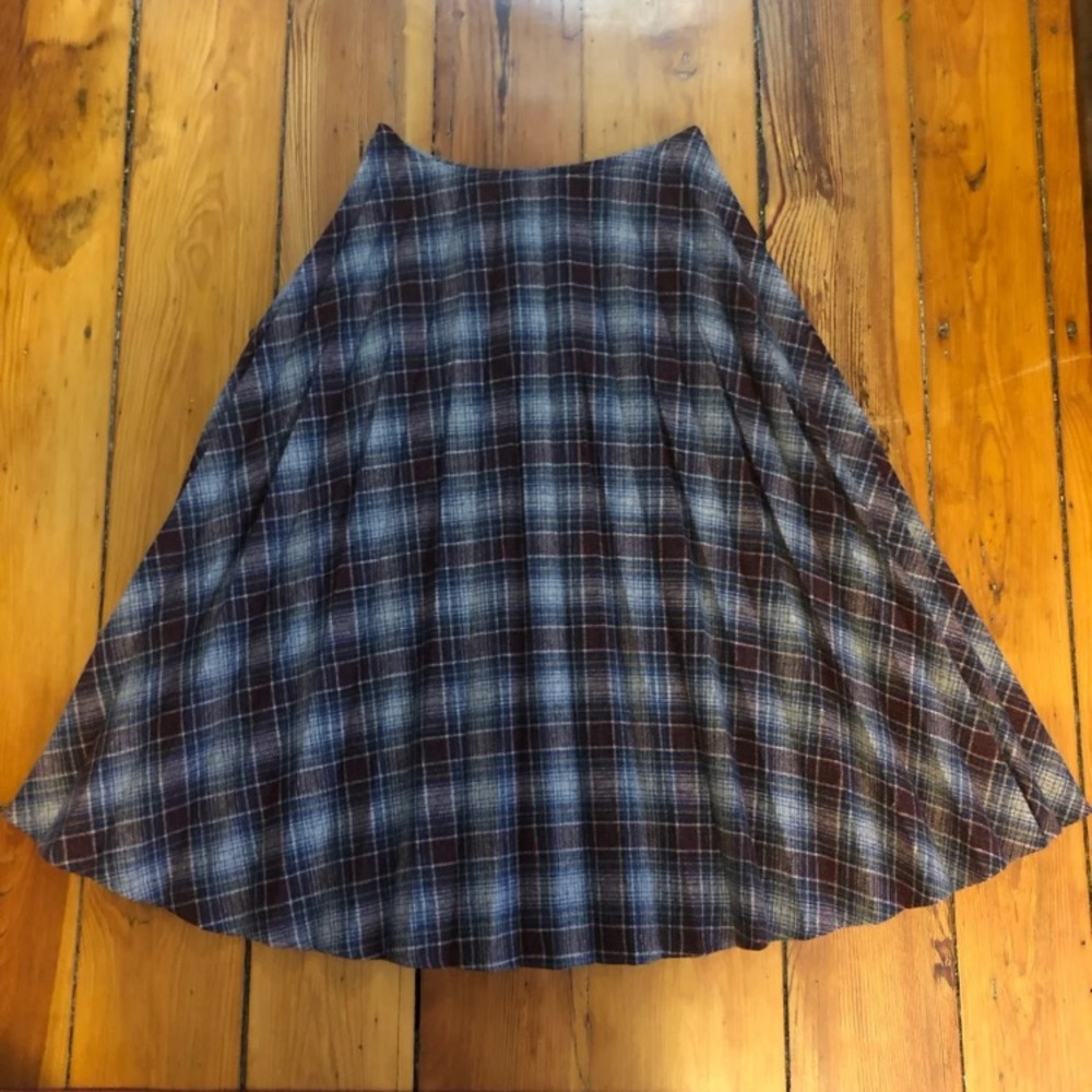 Vintage Wool Midi Skirt
